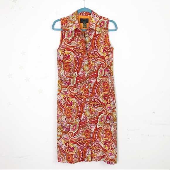 Moda Seta silk Paisley print shirt dress - Picture 16 of 16